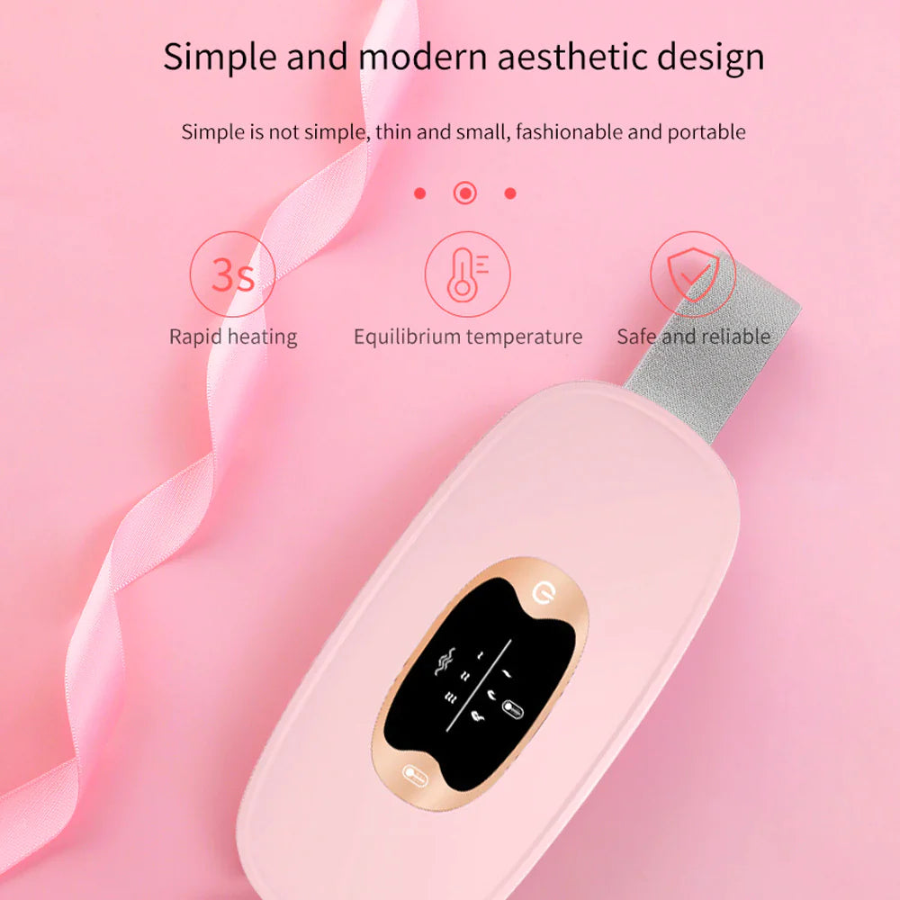Electric Heating Menstrual Vibrating Pad Belt for Relief from Menstrual Cramps