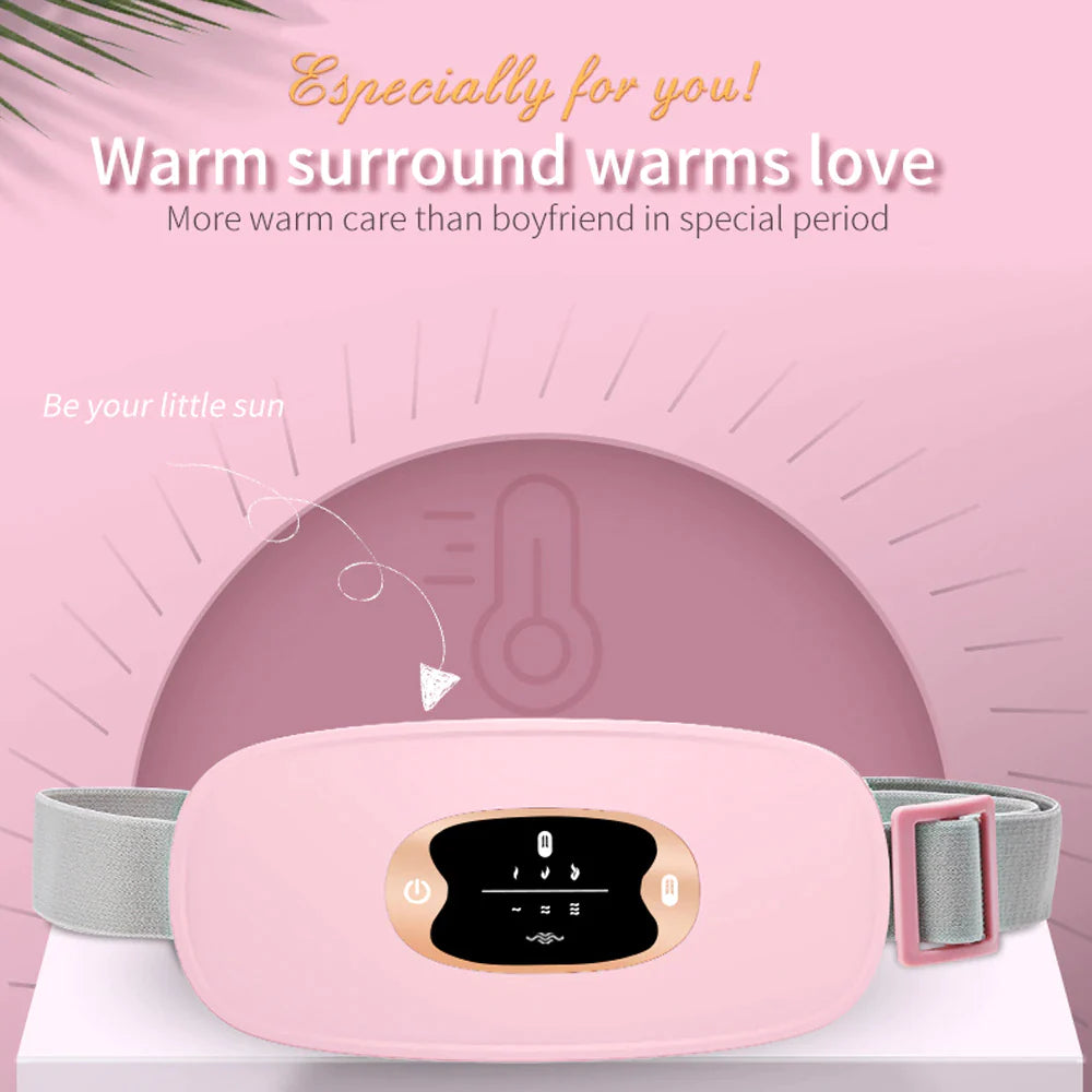 Electric Heating Menstrual Vibrating Pad Belt for Relief from Menstrual Cramps