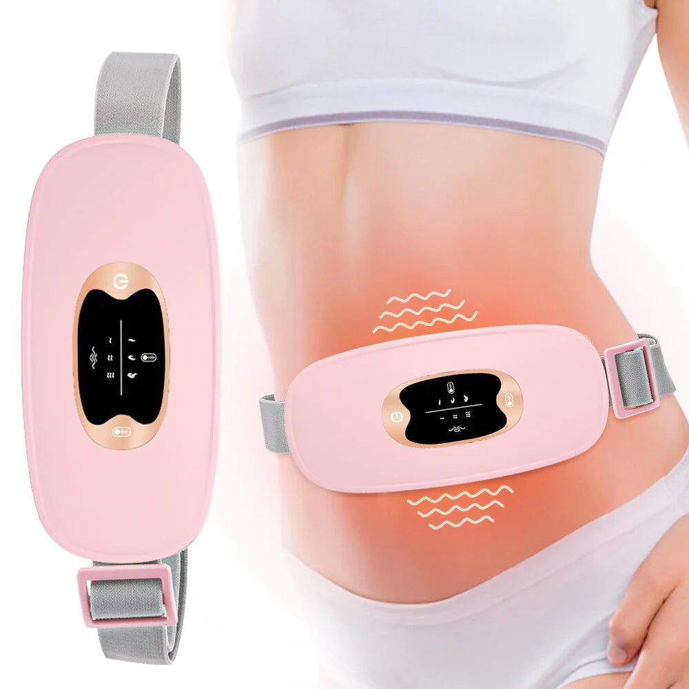 Electric Heating Menstrual Vibrating Pad Belt for Relief from Menstrual Cramps