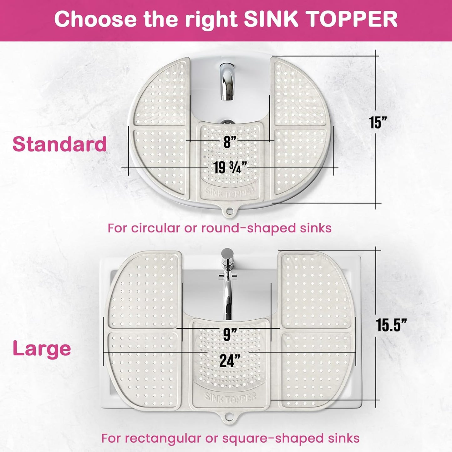 Transform Your Space: Foldable Bathroom Counter Cover & Storage Saver for Hot Tools, Makeup, and Beauty Brush Cleaning - Perfect for RVs and Small Areas (Standard Pacific Blue)