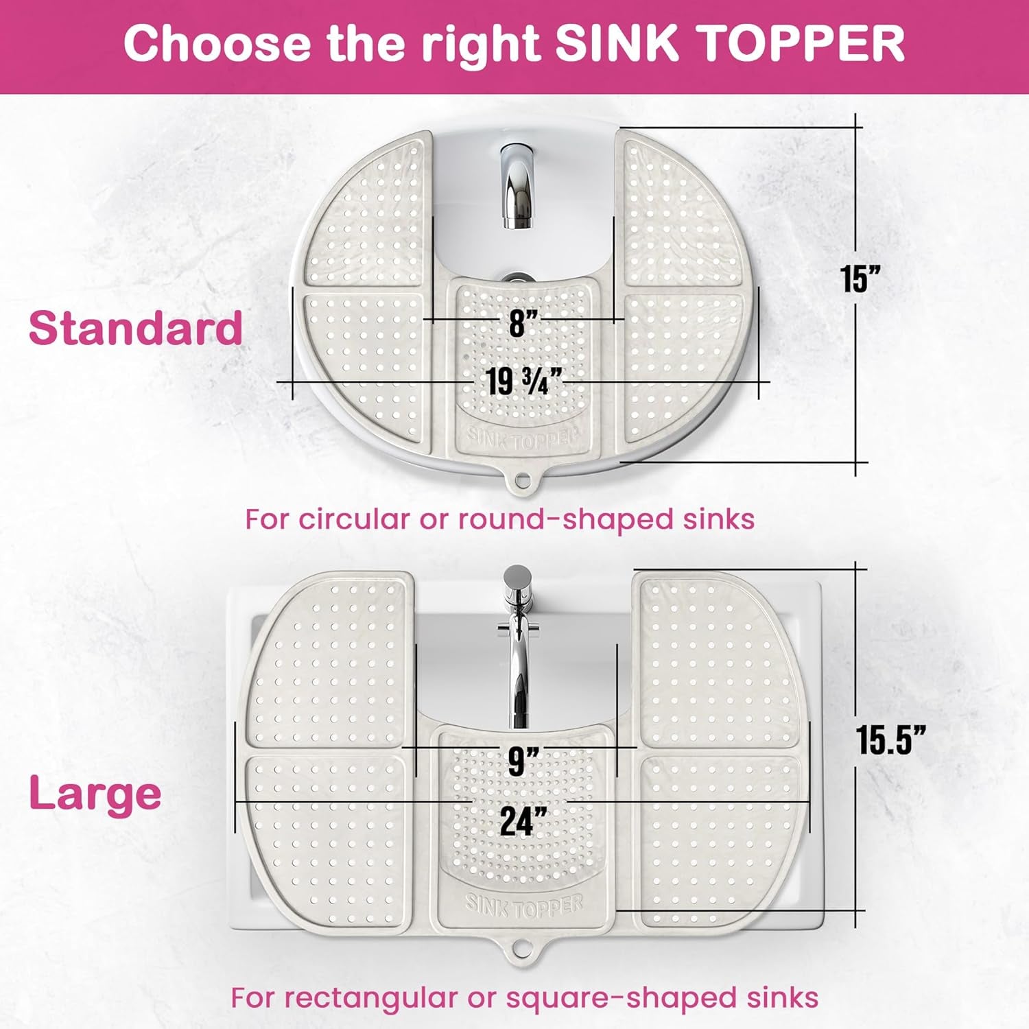 Transform Your Space: Foldable Bathroom Counter Cover & Storage Saver for Hot Tools, Makeup, and Beauty Brush Cleaning - Perfect for RVs and Small Areas (Standard Pacific Blue)