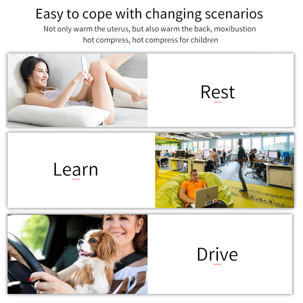 Electric Heating Menstrual Vibrating Pad Belt for Relief from Menstrual Cramps