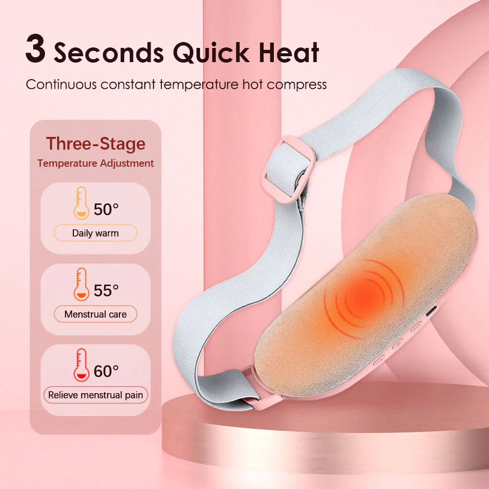 Electric Heating Menstrual Vibrating Pad Belt for Relief from Menstrual Cramps