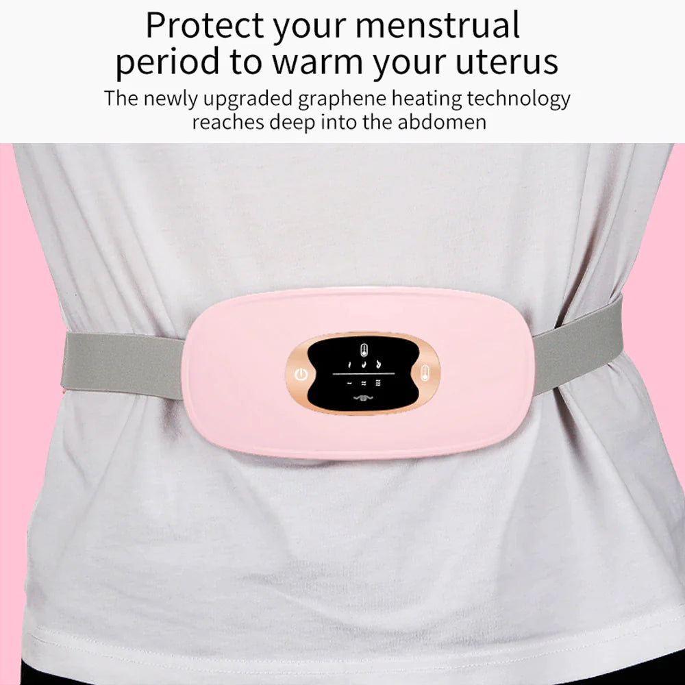 Electric Heating Menstrual Vibrating Pad Belt for Relief from Menstrual Cramps