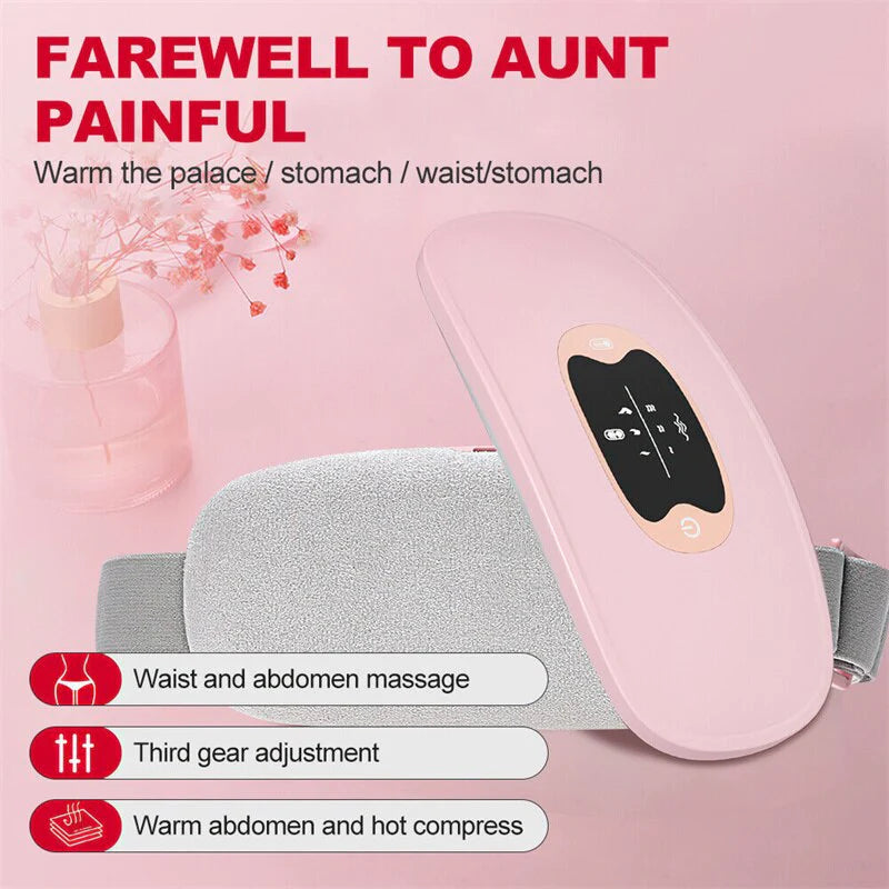 Electric Heating Menstrual Vibrating Pad Belt for Relief from Menstrual Cramps