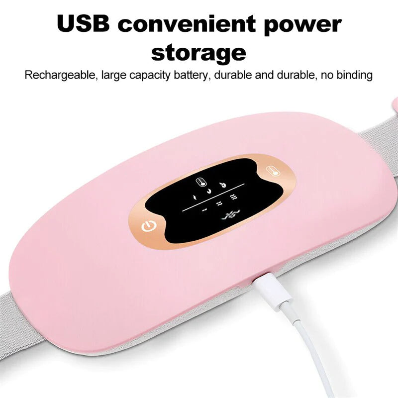 Electric Heating Menstrual Vibrating Pad Belt for Relief from Menstrual Cramps