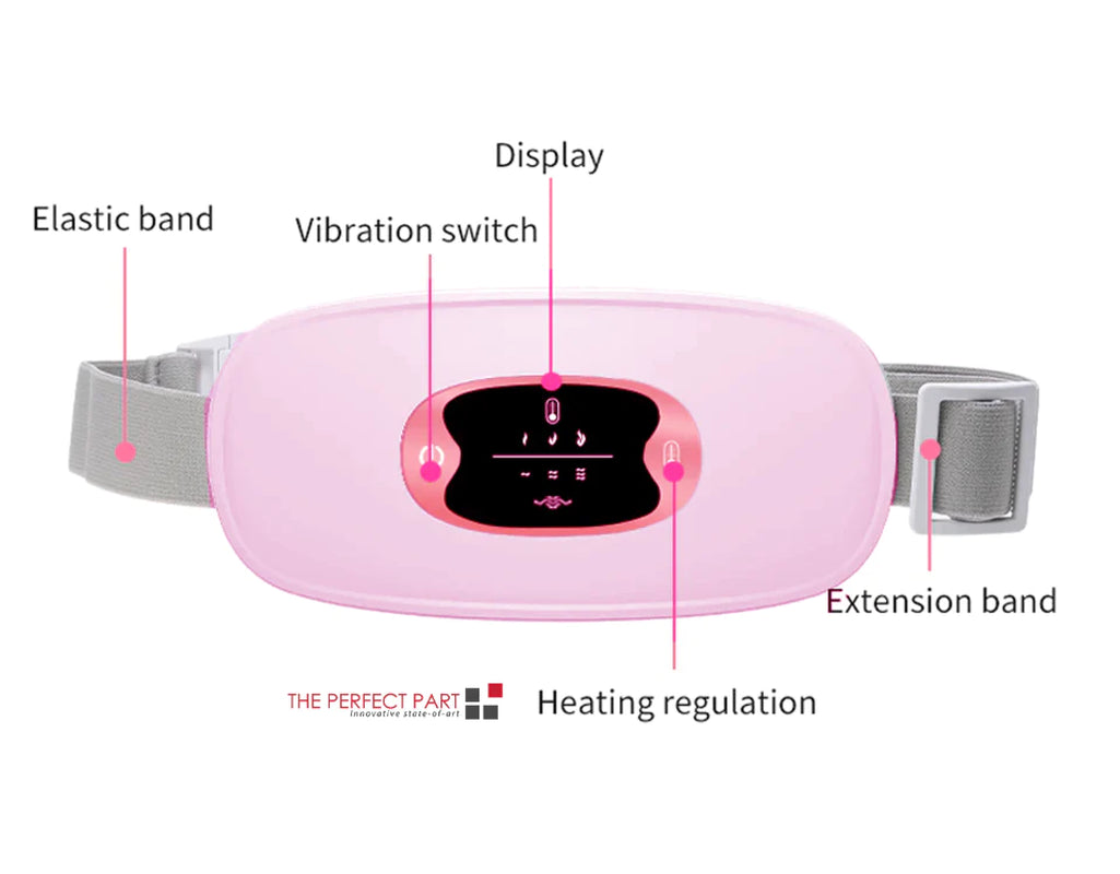 Electric Heating Menstrual Vibrating Pad Belt for Relief from Menstrual Cramps